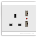 Hot sale square socket with two gang USB
